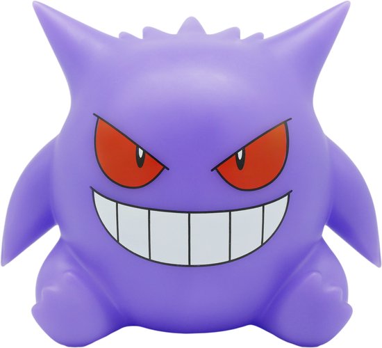 Teknofun Pokemon - Nachtlamp - Zittende Gengar - 15 cm - 2 lichtstanden