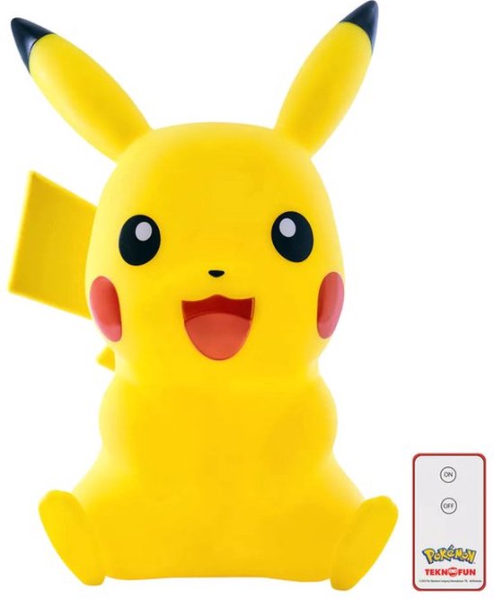 Teknofun - Pokémon Pikachu LED Lamp – 40 cm – Pokémon Verlichting – Grote Decoratieve Sfeerlamp