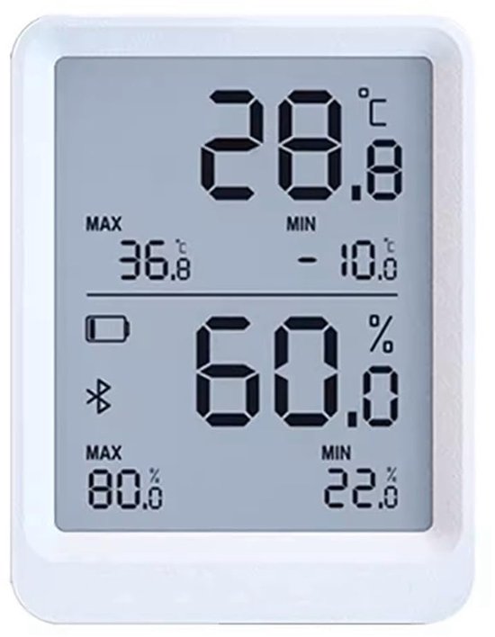 Temperatuur Vochtigheid Recorder - Monitor Logger - Omgevingsbewaking Opslag - Bluetooth Data Rapporten - 7 x 5 x 2 cm