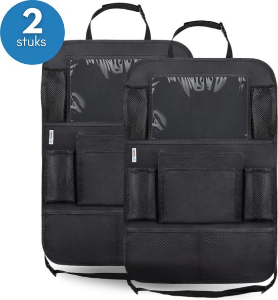 Tenify Premium Luxe & Stevige Auto Organizer met Tablet Houder - Set van 2 - Extra Opbergruimte - Beschermer - Autostoel - Accessories van T