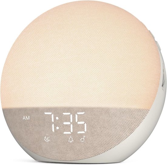 Thijox - Daglichtwekker, Lichtwekker met Zonsopgang, Bluetooth, Natuurlijke Wake-up Light, 25 Witte Ruis Geluiden, RGB Nachtlampje voor Volwassenen en
