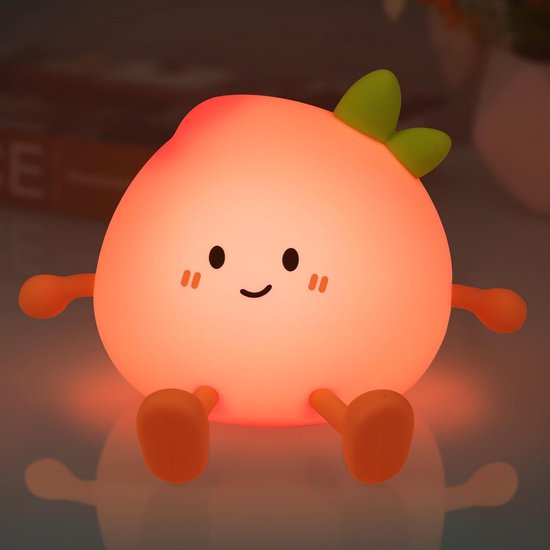 Thijox - Oplaadbaar Nachtlampje voor Kinderen, Schattige LED Vissenlamp met Aanraakfunctie, Zachte Siliconen, 3 Dimniveaus en 30 Minuten Timer, Perfec