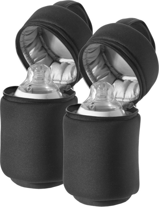 Tommee Tippee Closer to Nature - geïsoleerde tas voor zuigflessen - set van 2 - zwart van Tommee Tippee