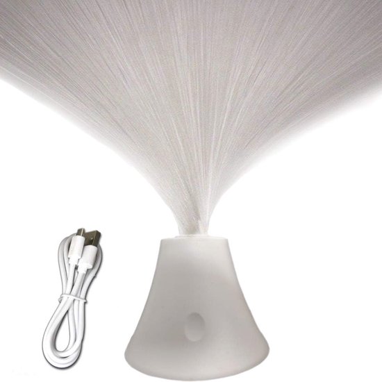 Touch Knop Fiber Optic Lamp - LED Warm Wit Kleur Veranderende USB Oplaadbare Nachtlampje voor Woondecoratie en Feestelijke Gelegenheden van Merkloos