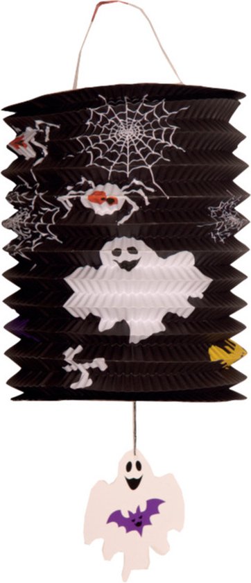 Treklampion - 15 cm - spook - Halloween trick or treat lampionnen versiering