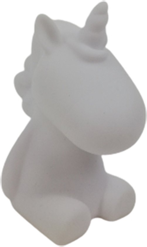 Unicorn ''Good Night'' LED lampje - Wit / Multicolor - Kunststof - Ca 10 x 10 x 12 cm van Unicorn