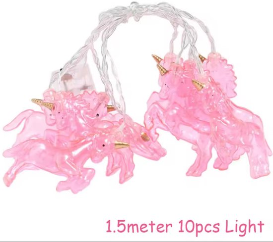 Unicorn led lamp - unicorn lamp - ledslinger - unicorn verlichting - cadeautip - feestdagen - 1,5 meter - 10 lampen
