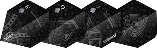 Unicorn Ultrafly Royal Flush Black PLUS - Dart Flights van Unicorn