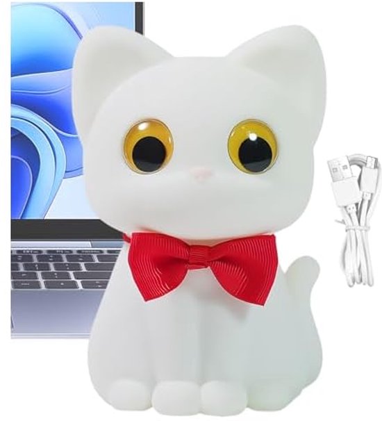 Universeel nachtlampje voor peuters | Kattennachtlampje voor de babykamer | Slaapkamerdecoratie met 7 LED-verlichtingskleuren, perfect voor baby's naast het bed, voor een verjaardag van een jongen of meisje