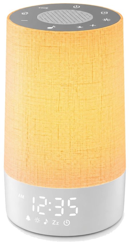 UPLY Wake up light met White Noise - Lichtwekker met zonsopgang - 30 slaapgeluiden - Nachtlamp - Wit van UPLY