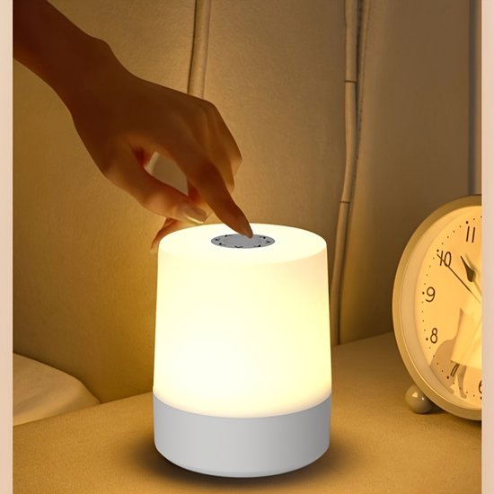 USB-aangedreven, aanraakgevoelig LED-nachtlampje met 3 instelbare kleuren en dimbare helderheid - inbouw wandlamp Geschikt voor de slaapkamer, Valentijnsdagcadeau, moderne sfeerverlichting Geschikt voor thuis, minimalistisch armatuur van Merkloos