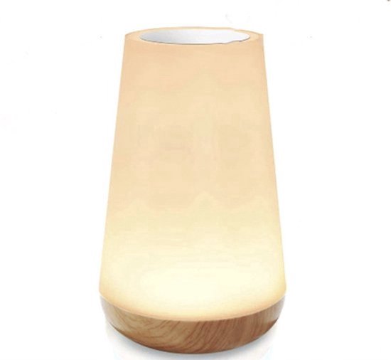 USB oplaadbare nachtlamp met afstandsbediening, warm wit licht en 7 RGB-kleuren - Weklamp - Sfeerlicht - LED-verlichting - Tafellamp - Bedlamp voor baby's, kinderen en volwassenen - Dimbaar - Touchbediening