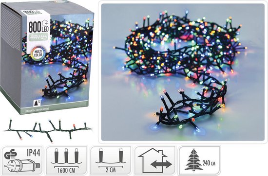Verlichting MicroCluster 800LED Multi Color 16M IP44 kerstverlichting. van Luca Lighting
