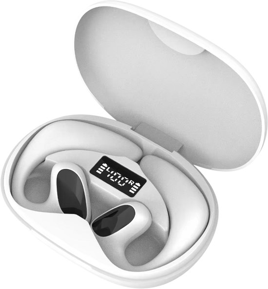 Vertaal Oordopjes 150 Talen – Real-Time 2-Way Vertaling, Draadloze Bluetooth Earbuds met Muziek & Bellen, Draagbare Vertaal Headset voor Reizen en Zakelijk Gebruik - Wit