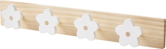 Vertbaudet Houten kapstokhaak met 4 bloemen