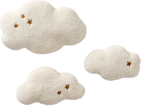 Vertbaudet Set van 3 muurdecoraties wolken