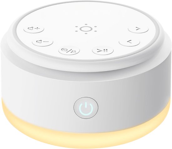 Verte White Noise Machine - 20 Rustgevende Geluiden En Aanraakverlichting - Draagbare Witte Ruis Voor Kinderen En Volwassenen - Slaaptimer En Herinneringsfunctie - Ideale Reisgenoot (Geel)