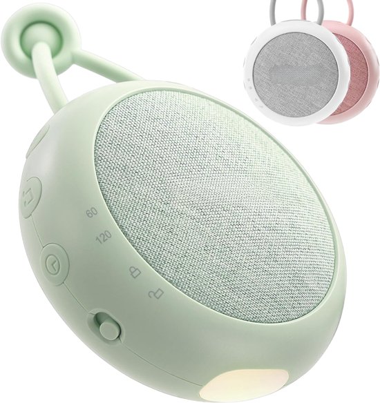 Verte White Noise Machine - Groen - Slaapliedje Voor Baby's - Nachtlampje En Witte Ruis Om Baby's Te Laten Slapen - 15 Geluiden - Oplaadbaar Via USB van Verte