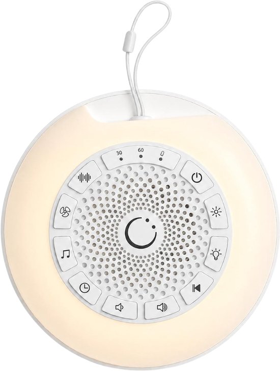 Verte White Noise Machine - Nachtlampje - 27 Rustgevende Geluiden - Slaaphulp Voor Baby’s - 8 Lichtstanden - Timer En Kinderslot - Draagbaar En Oplaadbaar Via USB-C van Verte