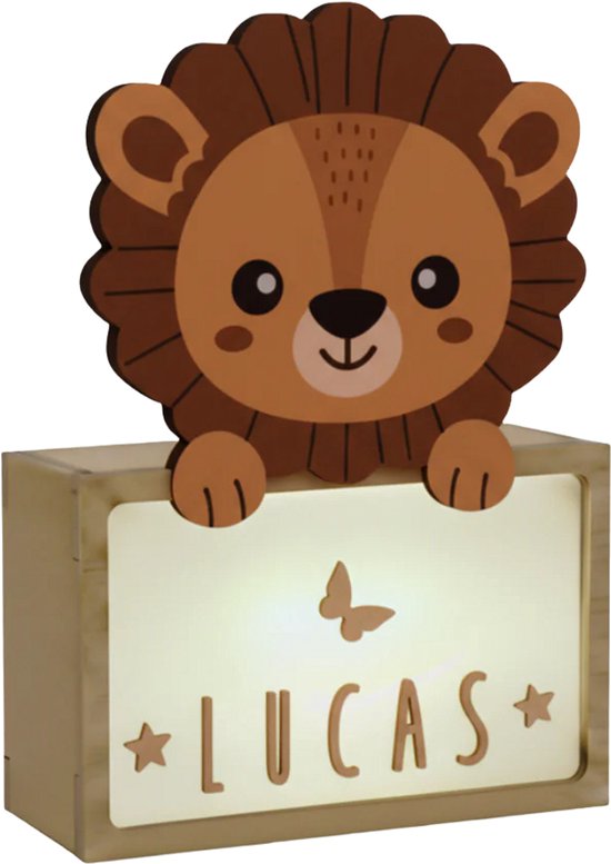 Vintiun lamp - Leeuw - Duurzaam hout - Kinderen & Baby's van Vintiun