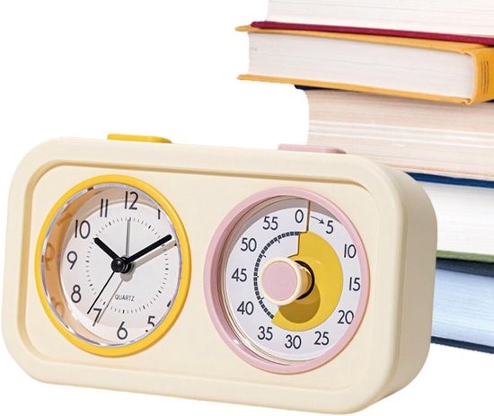 Visuele Timer - Activiteitstracker Routinemanager - Kinderen Leren - Stil Alarm Nachtlampje - 6x12x6 cm - Geel