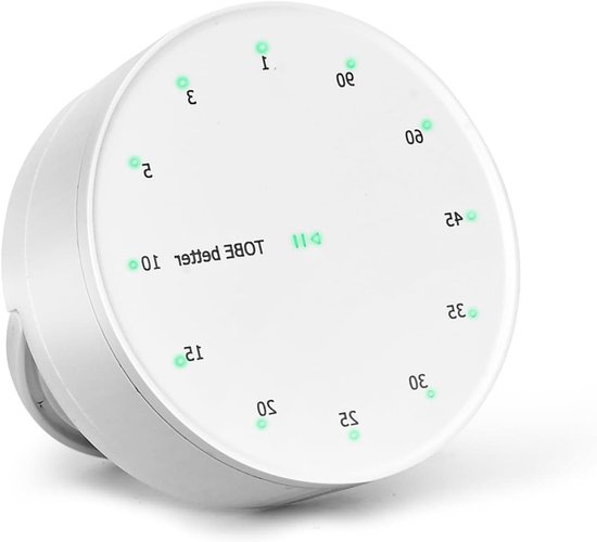 Visuele Timer - Kinder Timer - Klaslokaal Gebruik - 60 Minuten Aftellen - 7 x 3 x 7 cm - Wit