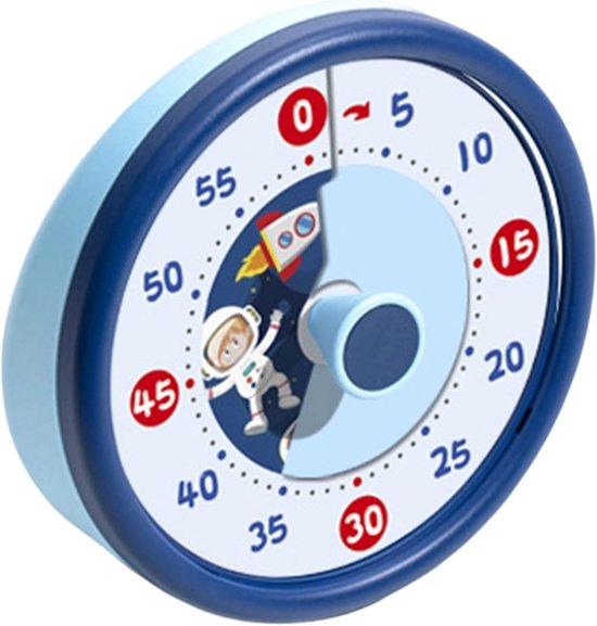 Visuele Timer Kinderen - Stille Stopwatch - Leren Tellen - 60 Minuten Aftellen - 113 x 59 cm - Wit