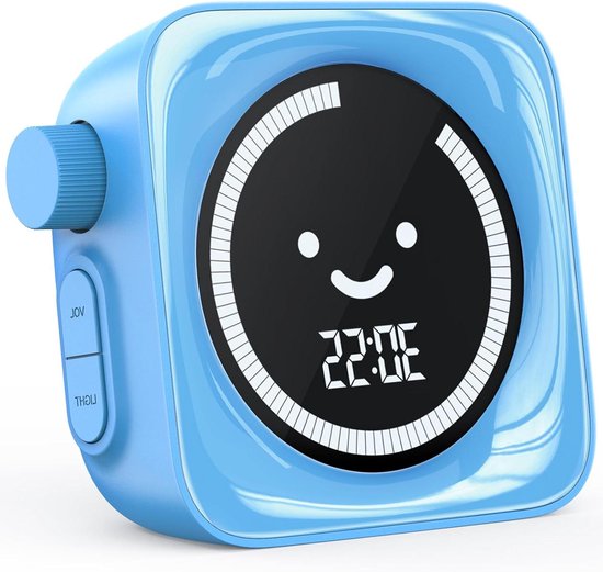 Visuele Timer - Kindertimer Aftelklok - Tijdmanagement Kinderen - Vrolijk Smiley Gezicht - 99 Minuten - Wit