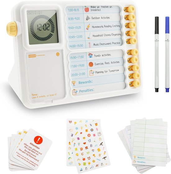 Visuele Timer - Plannerbord Kinderen - Taken Beheren - Visueel Tijdschema - 21 x 14.5 x 7.8 cm