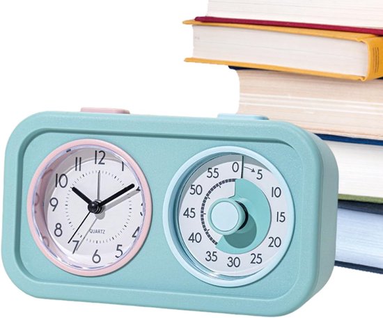 Visuele Timer - Taak Tracker - Kinderen Leren - Stil Trillingsalarm - 6 x 12 x 6 cm - Blauw