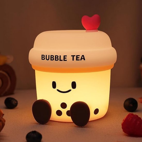 Vitdipy - Boba Bubble Tea Nachtlampje - Kinderkamer & Slaapkamer - Met Touch Functie - Dimbaar Nachtlampjes - Voor Kinderen, Baby & Volwassenen van Merkloos