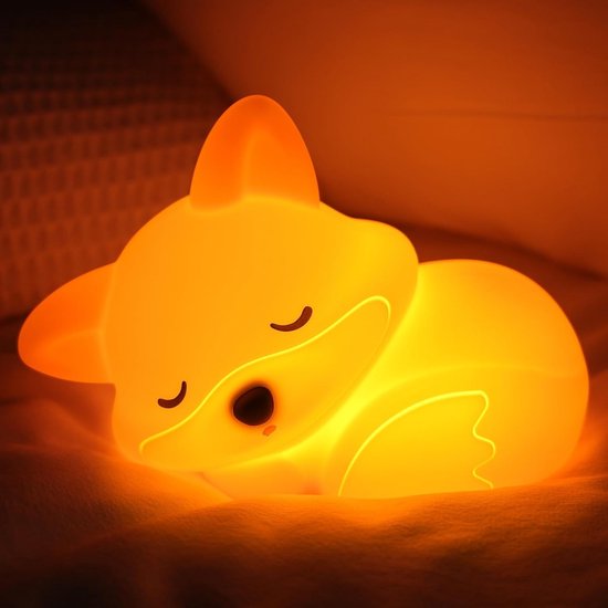 Vitdipy - LED Fox Nachtlampje - Kinderkamer & Slaapkamer - Stopcontact met Touch Functie - Dimbaar Nachtlampjes Voor Kinderen, Baby & Volwassenen van Merkloos