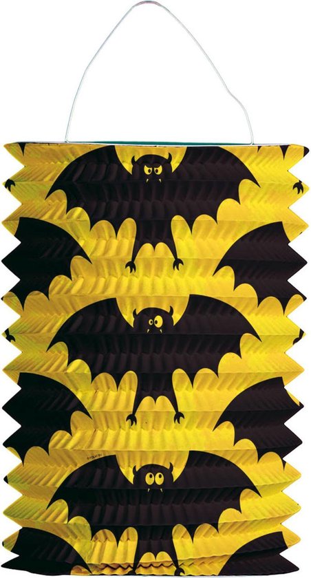 Vleermuis lampion - 18 cm - voor halloween of heksen thema - feestartikelen versieringen