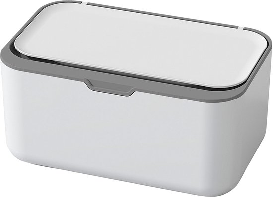 Vochtige doekjes dispenser - Wipe box - Vochtig Toiletpapier Houder- Vochtige doekjes opbergdoos - doos voor nat toiletpapier - voor thuis en op kantoor - 1 stuk-Witgrijs