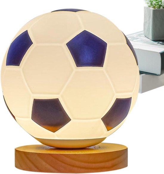 Voetbal Nachtlampje - Tafel Lamp Kinderlamp - Slaapkamer Verlichten - Voetbal Vorm Design - 22x20x20cm - Niet gespecificeerd