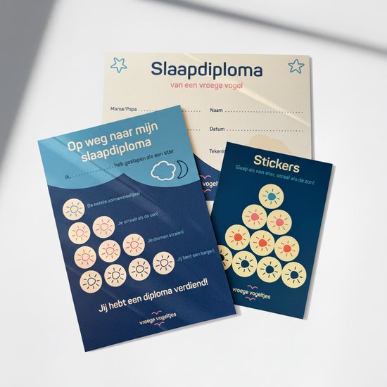 Vroege Vogeltjes Beloningssysteem voor Slaaptrainer – Met Slaapdiploma & Stickers – Peuters 3+ van Merkloos