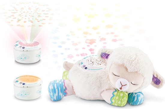 VTech Baby 3-in-1 Sternenlicht-Schäfchen babynachtlamp Vrijstaand Wit van VTech