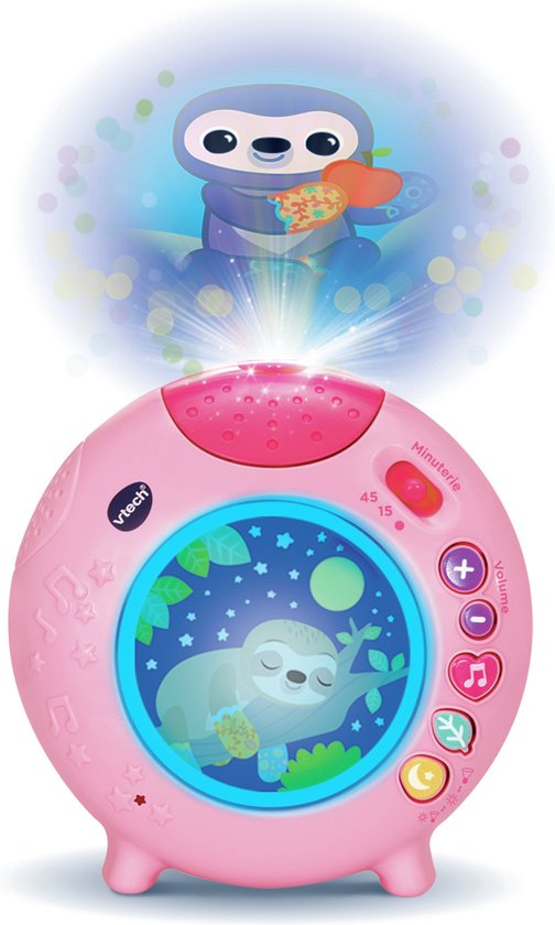 VTech Baby LUMI VEILLEUSE NUIT ENCHANTEE ROSE babynachtlamp Roze van Vtech