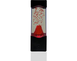 Vulkaan Lamp - Lavalamp - Sfeerverlichting - Volcano Lamp - Kerstmis Cadeau Tip - 23 cm - Draadloos - Zwart
