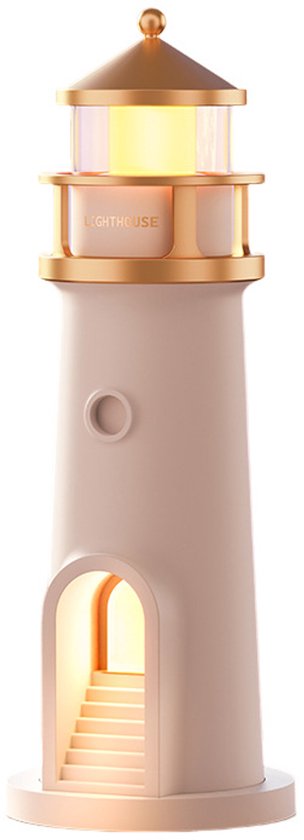 Vuurtorendecoratie, vuurtorenlamp, led-maanlicht projectorlamp vuurtoren met bluetooth en witte ruis, nachtlampje voor kinderen, sterrenhemel, vuurtoren met maanprojectie, als van Merkloos