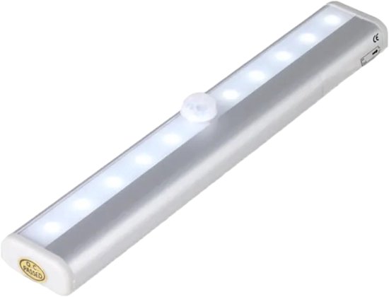 Vyzio - LED Bewegingsmelder Nachtlampje - Op Batterijen - 10 LED's 350 Lumen - Draadloos - Voor Kast Trap Gang - LUMICOM van LUMICOM