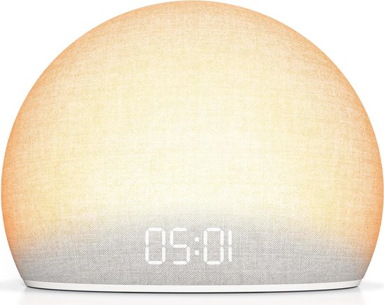Wake-Up Lamp - Natuurlijk Alarm - Rustig Ontwaken - Simuleert Zonsopgang - N.v.t. - Wit