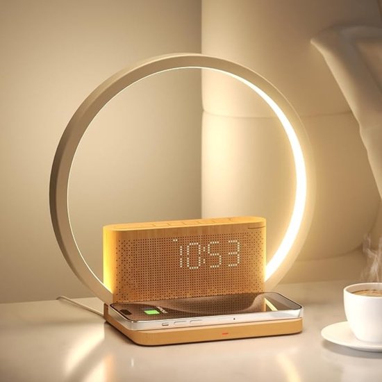 Wake Up Light - Digitale Wekker - Lichtwekker - Nachtlampje - Wekker - Incl. Nederlandse handleiding van Lumière
