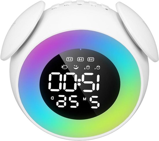 Wake Up Light - Digitale Wekker - Rustig Wakker Worden - Geleidelijk Licht - Meerdere Kleuren - LED