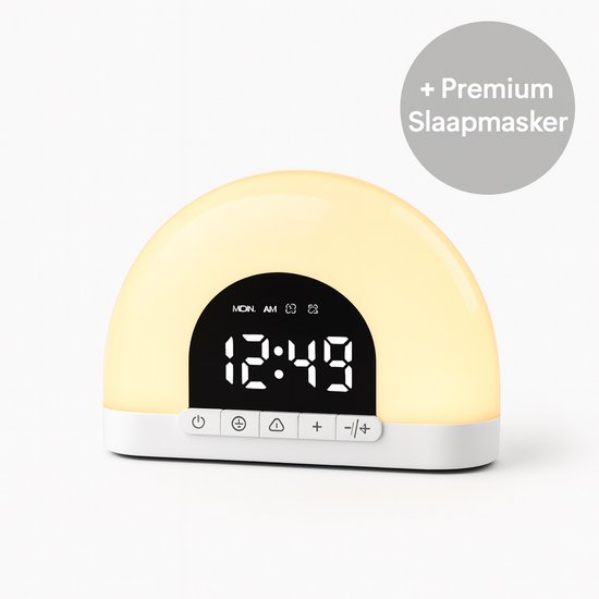 Wake up Light - Digitale Wekker Slaapkamer Met Natuurlijk Licht - Digitale Wekker - Draadloos - Batterij Oplaadbaar van Merkloos