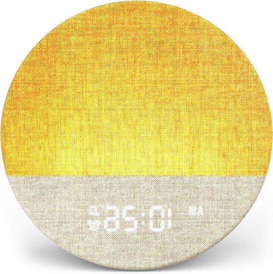Wake-up Light - Natuurlijk Alarm - Rustig Ontwaken - 29 Rustgevende Geluiden - 9 Kleuren - Wit