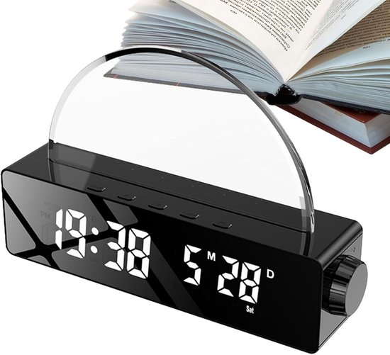 Wake-up Light - Sunrise Alarm - Rustig Ontwaken - Geleidelijke Lichtsimulatie - Wit Spiegel