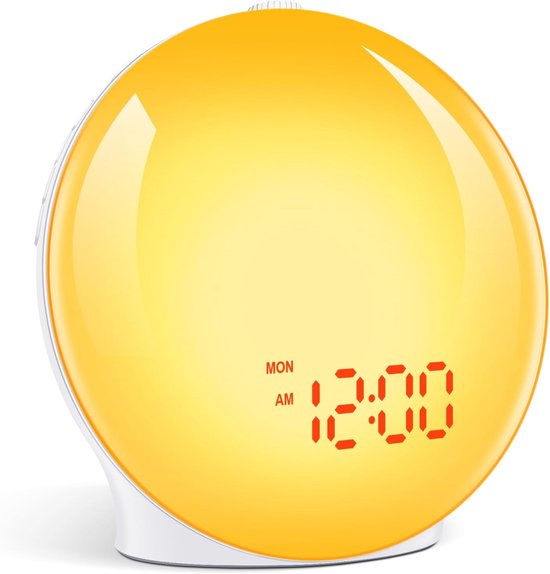 Wake Up Light - Wekker Lamp - Rustig Ontwaken - Zonsopgang Simulatie - 8 Kleuren - Full Screen