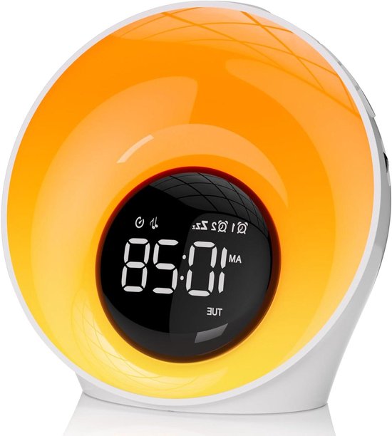 Wake Up Light - Wekker Slaapmachine - Rustig Ontwaken - Simuleert Zonsopgang - 10x10 mm - Wit