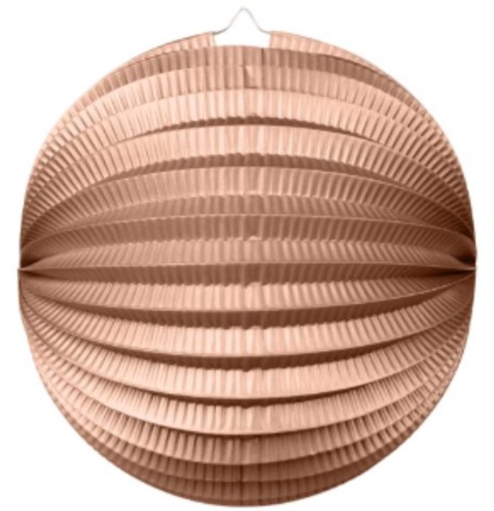 Wefiesta - Bollampion Metallic Rose Gold (25 cm) - Lampion sint maarten - lampionnen - Sint maarten optocht - lampionnen papier van We Fiesta